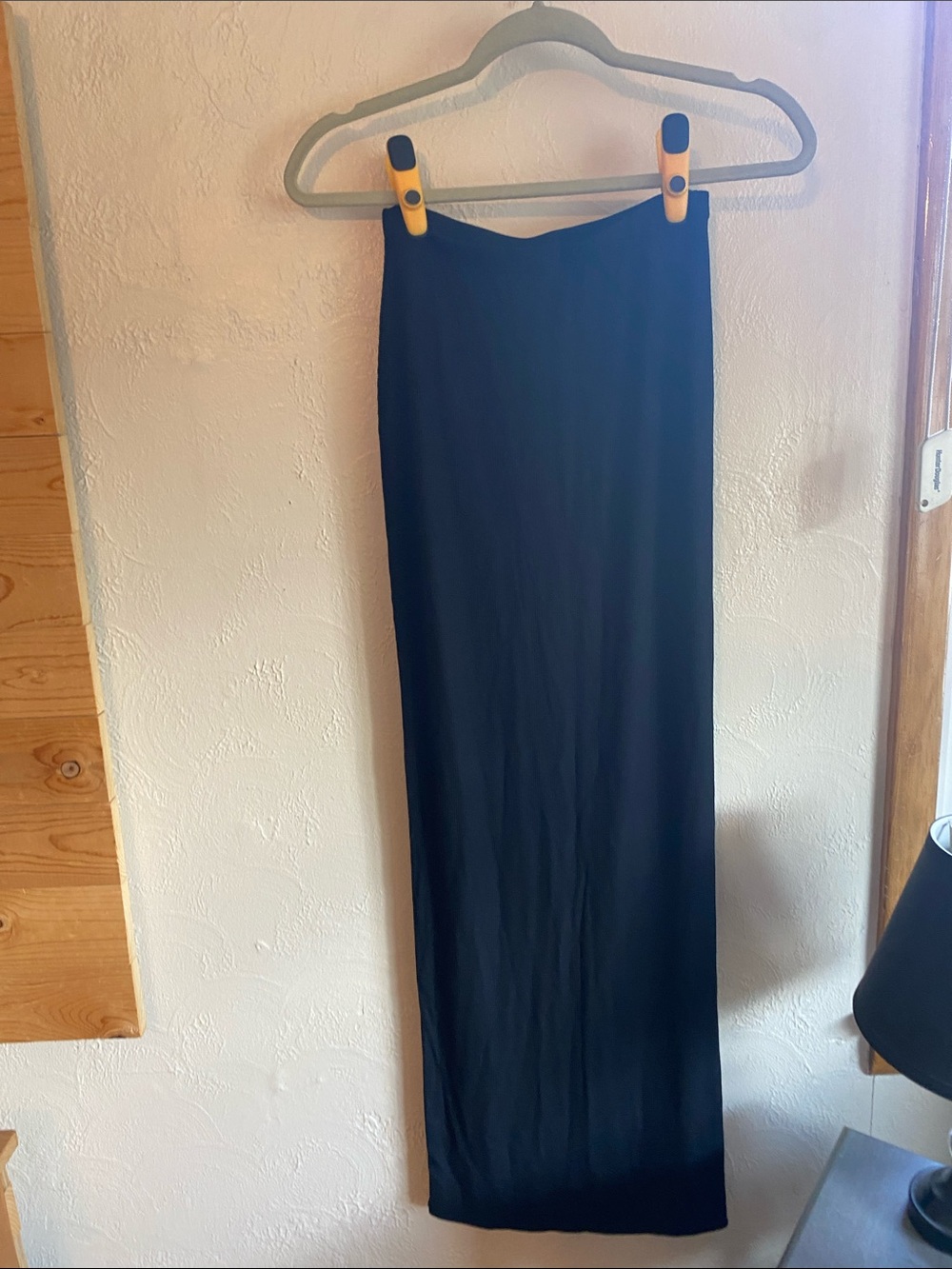 SKIMS Black Maxi Slip Skirt